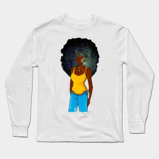 Space Afro Long Sleeve T-Shirt